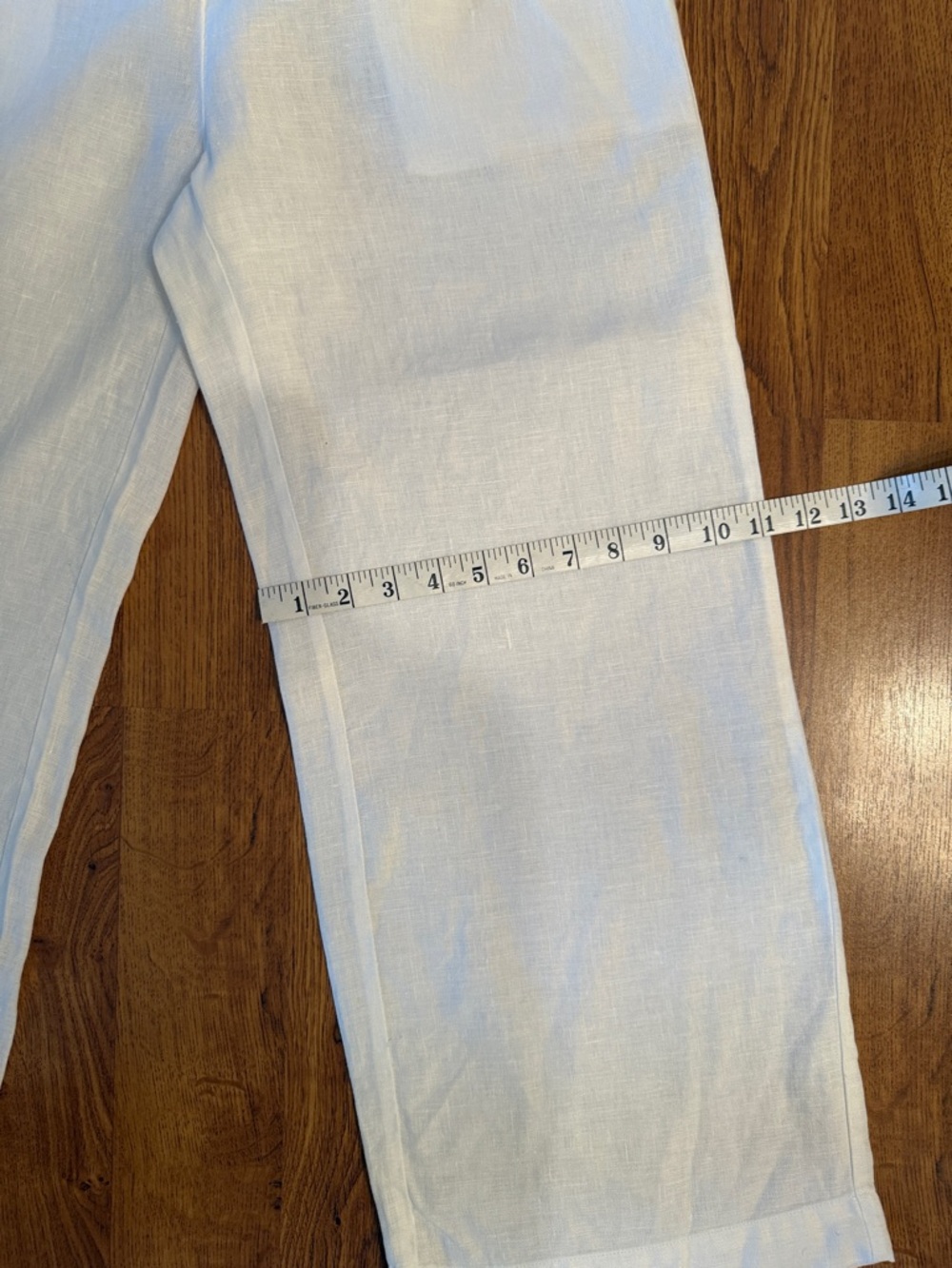 Soft Surroundings White Wide-Leg 100% Linen  Pants - Picture 7 of 8